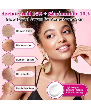 14% Azelaic Acid Acne Cream with Niacinamide & Centella Azelaic Acid Facial Serum Smooth & Even Skin Tone Reduce the Appearance of Blemishes Dark Spots & Uneven Skin Gentle Hydrating Formula 1.4oz 1.4 Fl Oz (Pack of 1) - Buy Online on GoSupps.com