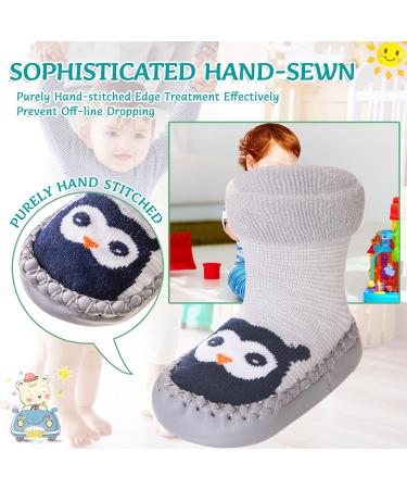 Eocom Baby Toddler Non-Skid Owl Indoor Slipper Shoes 18-24 Months - Grey - Buy Online on GoSupps.com