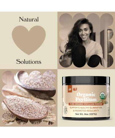 Organic Psyllium Husk Powder & Fiber Supplement Bulk - 10oz (280g) Pure Bulk Organic Whole Unflavored Fiber & Colon Cleanse Psyllium Seed - Buy Online on GoSupps.com