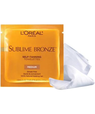 L'Oreal Paris Sublime Bronze Self-Tanning Body Towelettes 6-Count (Pack of 2) - Get a Sun-Kissed Glow at Home - Buy Online on GoSupps.com