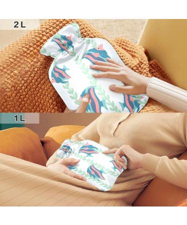 Hot Water Bottles with Cover | Fish Design Heating Bag for Pain Relief & Period Cramps | 2 Liters - Buy Online on GoSupps.com