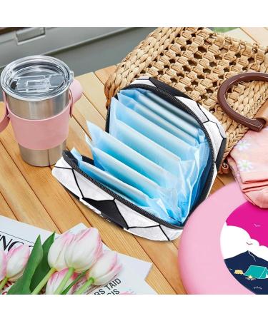 Portable Women's Binding-Storage Bags | Menstrual Cup Pocket & Pads for Teens | Colorful Football Design - Buy Online on GoSupps.com