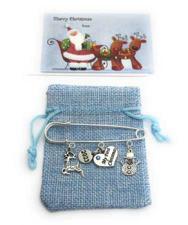 Baby Boy My First Christmas 2023 Keepsake Charms with Gift Bag and Gift Card