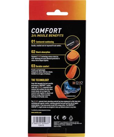 Enertor ENECM Unisex Sport Insoles - Small Black for Enhanced Comfort & Performance - Buy Online on GoSupps.com