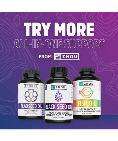 Zhou Nutrition Organic 100% Pure Virgin Black Seed Oil - Cold Pressed 8 fl oz | Premium Health Benefits - Buy Online on GoSupps.com