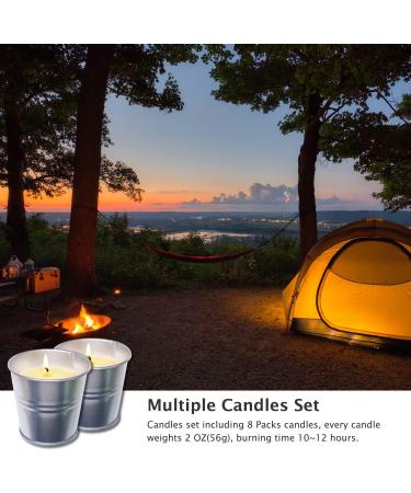 TopSics Citronella Candles - 8 Natural Soy Wax Candles for Outdoor Use - Long Lasting 80-96 Hours - Perfect for Garden Terrace Picnic and Camping - Buy Online on GoSupps.com