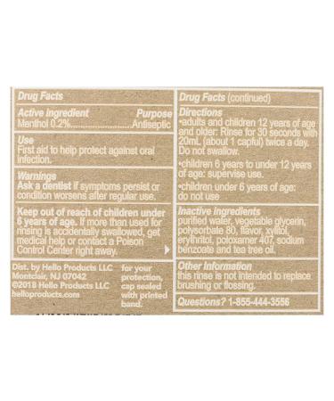 Hello Naturally Fresh Mouthwash Antiseptic - 16 Fl Oz | Refreshing Oral Care - Buy Online on GoSupps.com
