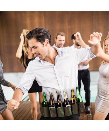 Relaxdays Beer Belt Sixpack - Adjustable Camouflage Holder for 6 Cans & Bottles (0.2-0.5L) - Green/Brown Perfect for Outdoor Fun! - Buy Online on GoSupps.com