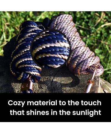 Leadership Horse Start Hardrosis Gold PP 2m Trick Line with Panic & Carabiner Hooks - Ideal for Horses Ponies Donkeys & Goats (Marineblau/Rosegold) - Buy Online on GoSupps.com