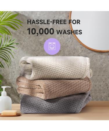 3 Pack Microfiber Hair Towel Wrap for Curly Hair | Super Absorbent Hair Drying Towels for Women & Kids | Hair Care Accessories - Grey Camel Brown - Buy Online on GoSupps.com