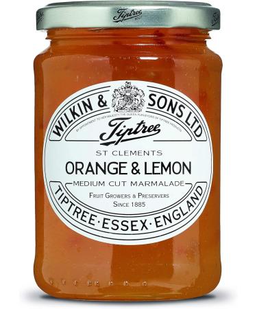 Wilkin & Sons Tiptree St Clements Orange and Lemon Jam Canisters 12 Ounce Medium with Orange and Lemon Peel Vegetarian Vegan Celiac Friendly Gluten Free 6 Count - Buy Online on GoSupps.com