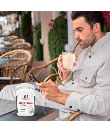 Grass Fed Whey Protein Shake - 19g Protein BCAAs Natural Vanilla Meal Replacement & Post Workout Recovery (12 Oz - Buy Online on GoSupps.com