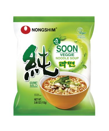 Nongshim Soon Veggie Noodle Soup, 3.95 Ounce (Pack of 10) Veggie 3.95 Ounce (Pack of 10)