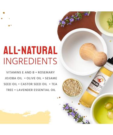 Glammed Naturally Hair Growth Oil - 100% Natural 2oz for Kids, Teen, Adult - Buy Online on GoSupps.com