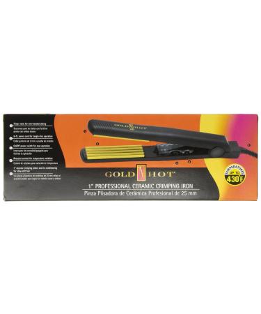 Gold N' Hot GH3010 Professional 1 Inch Ceramic Crimping Iron - Perfect Waves Every Time - Buy Online on GoSupps.com