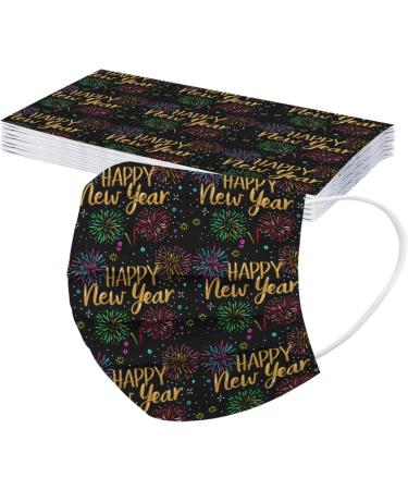 ZQP BEUU 50PCS Kid Outdoor Gear 2021 Happy New Year Disposable 3-Ply Disposable Face Mack Face Covering Bandana for Outdoor - Buy Online on GoSupps.com