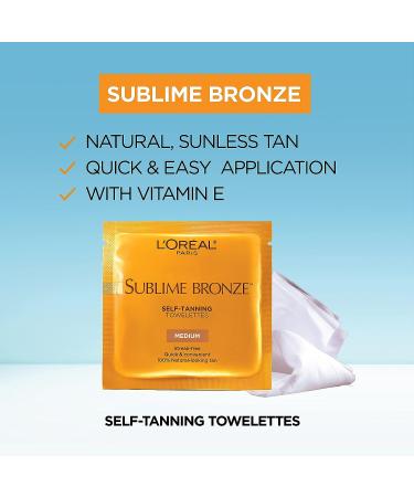 L'Oreal Paris Sublime Bronze Self-Tanning Towelettes for Body - 6 CT - Buy Online on GoSupps.com