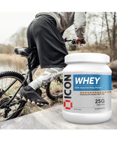 ICON Nutrition Whey Protein Powder 960g - Chocolate Peanut Butter Flavor | 30 Servings, 960g (Pack of 1) - Buy Online on GoSupps.com