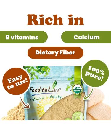 Food to Live - Organic Lion's Mane Mushroom Powder 1 Pound - Elevate Your Brain Wellness with Premium Non-GMO Natural and Vegan Superfood to Better Focus 16 Ounce (Pack of 1) - Buy Online on GoSupps.com