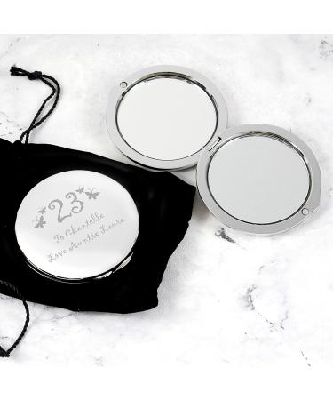Personalised Compact Mirror for Women. Personalised Birthday Gifts for Her 18th 21st 30th 40th 50th 60th. Ladies Compact Mirror - Butterfly Design - Buy Online on GoSupps.com