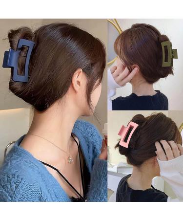 French Design Hair Claw Clips for Thick Hair - Sturdy and Stable - Women's Hair Accessories (Pink/Green/Dark Blue) - Buy Online on GoSupps.com