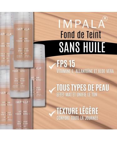 Impala Impala Oil-Free Foundation N04 for Oily Skin Long Lasting SPF 15 with Pump - Buy Online on GoSupps.com