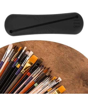 MakeUp Brush Holder Travel MakeUp Brush Organizer with Large Capacity Silicone Cosmetic Make Up Bag Easy to Clean Ergonomic Design for Travel Size Toiletries (Black) - Buy Online on GoSupps.com