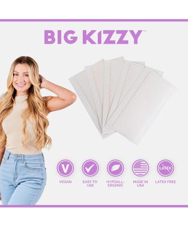 Big Kizzy Pro Hold Double-Sided Replacement Tape Tabs for Hair Extensions - Strong Flexible Damage-Free Hold - 120 Tabs for 5-7+ Weeks Wear - Buy Online on GoSupps.com