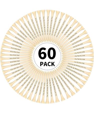 60 PCS Funny Christmas Dad Golf Tees - Wooden Tees with Warm Sayings for Golfing Gifts - Buy Online on GoSupps.com