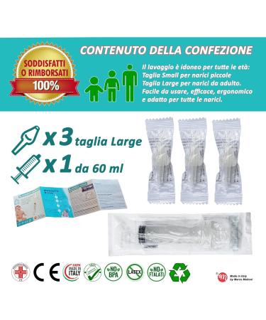 Nasal Rinse by Marco Maltoni - 60ml & 3 Large Nasal Oils | Physiological Solution for Effective Nose Rinsing - Buy Online on GoSupps.com