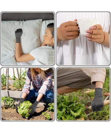 2 Pairs Fingerless Compression Gloves for Hand Care | Carpal Tunnel Relief & Daily Comfort - Ideal for Typing & Office Use - Buy Online on GoSupps.com