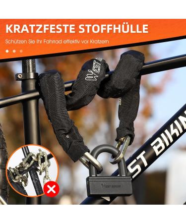 Chimona 12m Heavy-Duty Bike Chain Lock | High-Security Anti-Theft Motorcycle Lock | Durable 12mm E-Bike Lock in Black - Buy Online on GoSupps.com