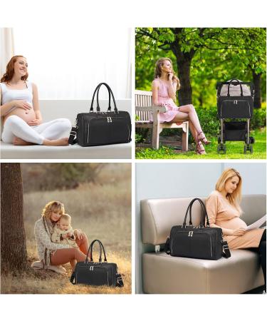 Buy Miss Lulu LT6638 BK Baby Changing Bag | Stylish Black Diaper Bag | International Shipping Available - Buy Online on GoSupps.com
