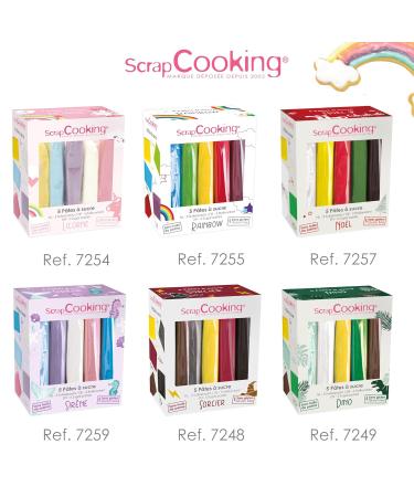 Scrapcooking Mermaid Fondant Set - 5 x 80g Light Blue Pink & Turquoise - Gluten-Free & Palm Oil-Free Cake Decoration - Buy Online on GoSupps.com