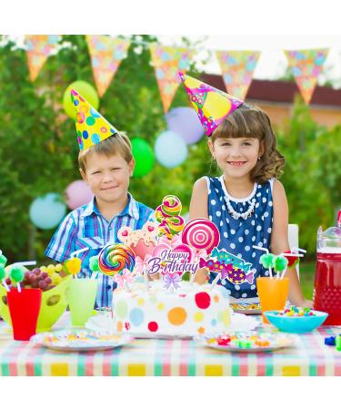 Candyland Cupcake Toppers 36pcs Candyland Lollipop Party Decoration Sweet Candy Lollipop Cake Cupcake Picks for Candyland Theme Birthday Party Baby Shower Supplies - Buy Online on GoSupps.com