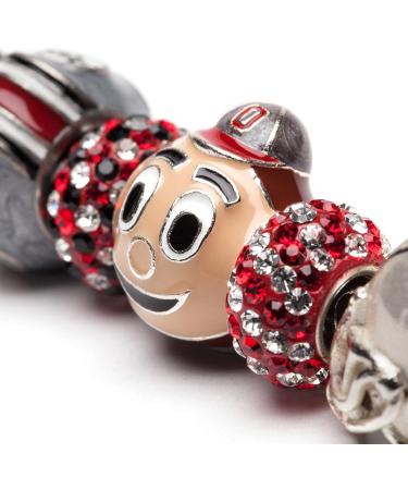 Ohio State University Charm for Women - Ohio State Brutus Bead Charm | Buckeyes Jewelry - Ideal Gift for Fans, Students, Alumni | Fits Most Bracelet Brands - Buy Online on GoSupps.com