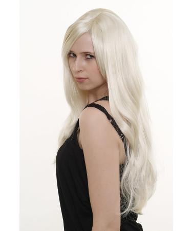 WIG ME UP 3402-613 Platinum Blonde Long Straight Wig - Premium Quality Side Parting for All Occasions - Buy Online on GoSupps.com