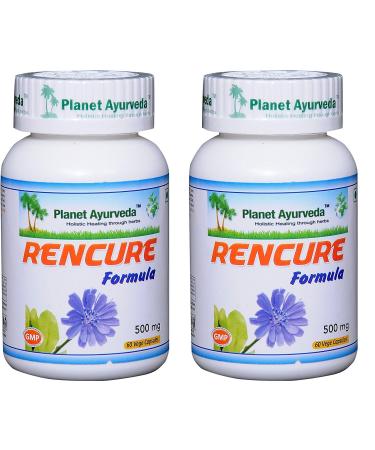Rencure Formula - Natural Kidney Supplement - 2 Bottles (Each 60 Capsules 500mg) - Planet Ayurveda