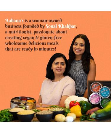 Aahana's Bombay Masala Rice & Lentil Bowl - Vegan, Gluten-Free, Kosher, Non-GMO, Plant-Based - Ready To Eat Indian Vegetarian Meals (8 Pack) - Buy Online on GoSupps.com