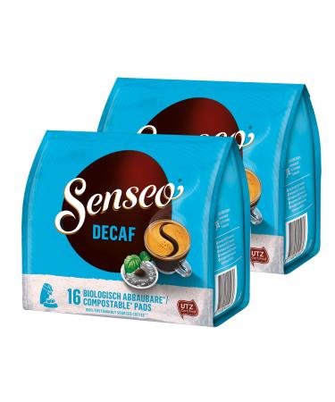 Senseo Decaffeinated, New Design, Pack of 2, 2 x 16 Coffee Pods