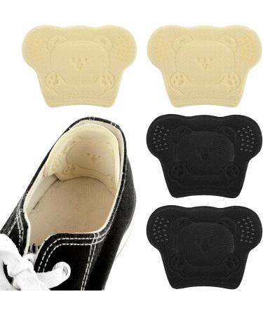 Buy WLLHYF 2 Pairs Heel Grips - Cute Bear Self-Adhesive Cushion Pads for Blister Prevention | Cuttable Insole Inserts for Big Boots - Apricot & Black - Buy Online on GoSupps.com