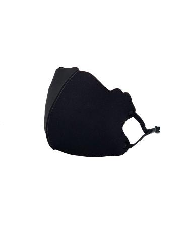 Kids 3D Face Mask Washable Reusable with Adjustable Earloop Black 1