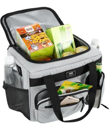 MIER Leakproof Insulated 30 Can Cooler Lunch Bag with Top Flip Lid - Grey - 18L - Buy Online on GoSupps.com