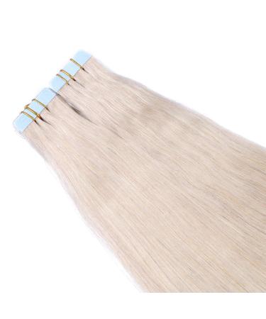 Tape In Hair Extensions - Gray 40cm | 100% Remy Real Hair | Adhesive Tape | 50 Bricks (4cm Wide) | Novon Hair Extensions - Buy Online on GoSupps.com