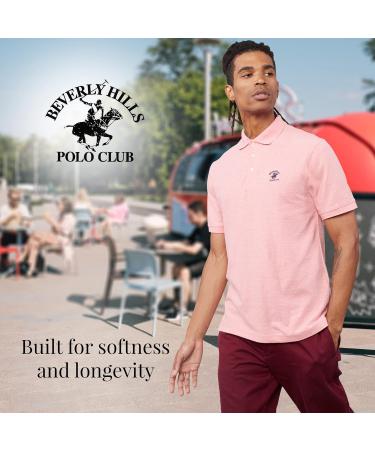 3 Pack Men's Short Sleeve Pique Polo Shirts (S-XL) - Coral Red, Denim, Grey - Golf Polos - Buy Online on GoSupps.com