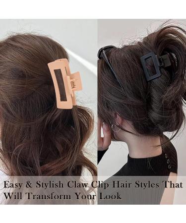 12 Pcs Hair Clips Set: 6 Large Claw Clips + 6 Medium Hair Claw Clips for Women - Non-slip Matte Hair Styling Accessories for Thick/Thin Hair - Buy Online on GoSupps.com