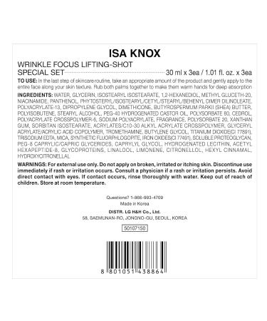 Isa Knox Wrinkle Focus Firming Cream Set - Powerful Korean Skin Care for Fine Lines & Elasticity (3.1fl oz Pack of 3 - Buy Online on GoSupps.com
