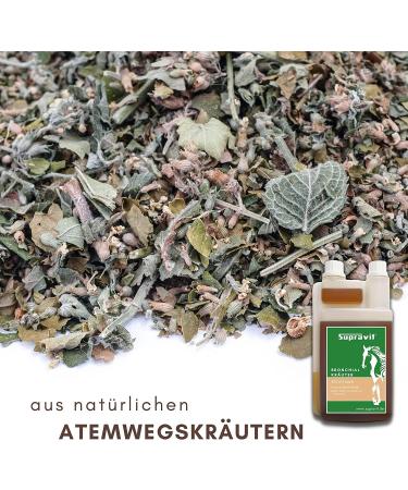 Supravit Bronchial Herbs for Horses | 1000ml Liquid Herbal Mixture | Supports Airway Health with 14 Natural Ingredients - Buy Online on GoSupps.com