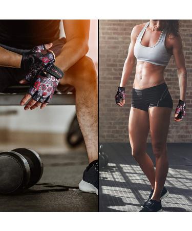 Full Palm Protection Workout Gloves for Women Men - Extra Grip for Gym, Weightlifting, Fitness - Leopard Design - Small - Buy Online on GoSupps.com