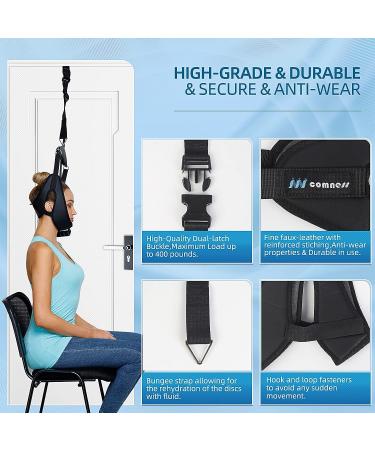 Portable Cervical Neck Traction Device for Pain Relief - Over-The-Door Neck Stretcher for Home Physical Therapy - Buy Online on GoSupps.com